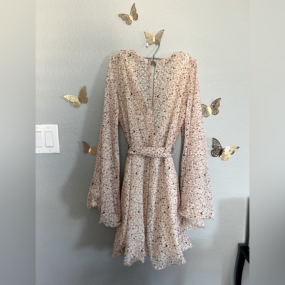 Hello Molly - Speak A Little Louder Dress Nude, Size Small XS - Picture 3 of 5